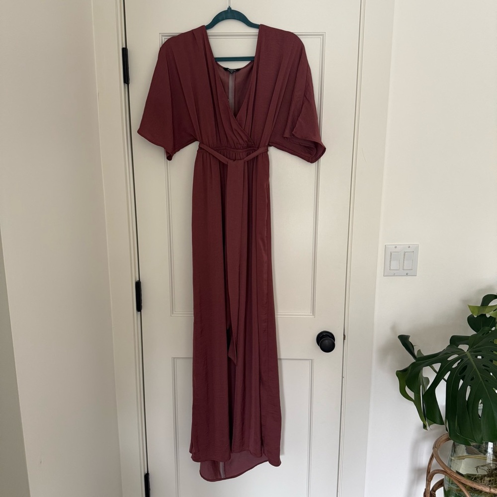 Elegant Mauve Maxi Dress